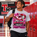 Trotwood-Madison Rams Tackle Breast Cancer Football T-Shirt | Pink Out Spirit Tee