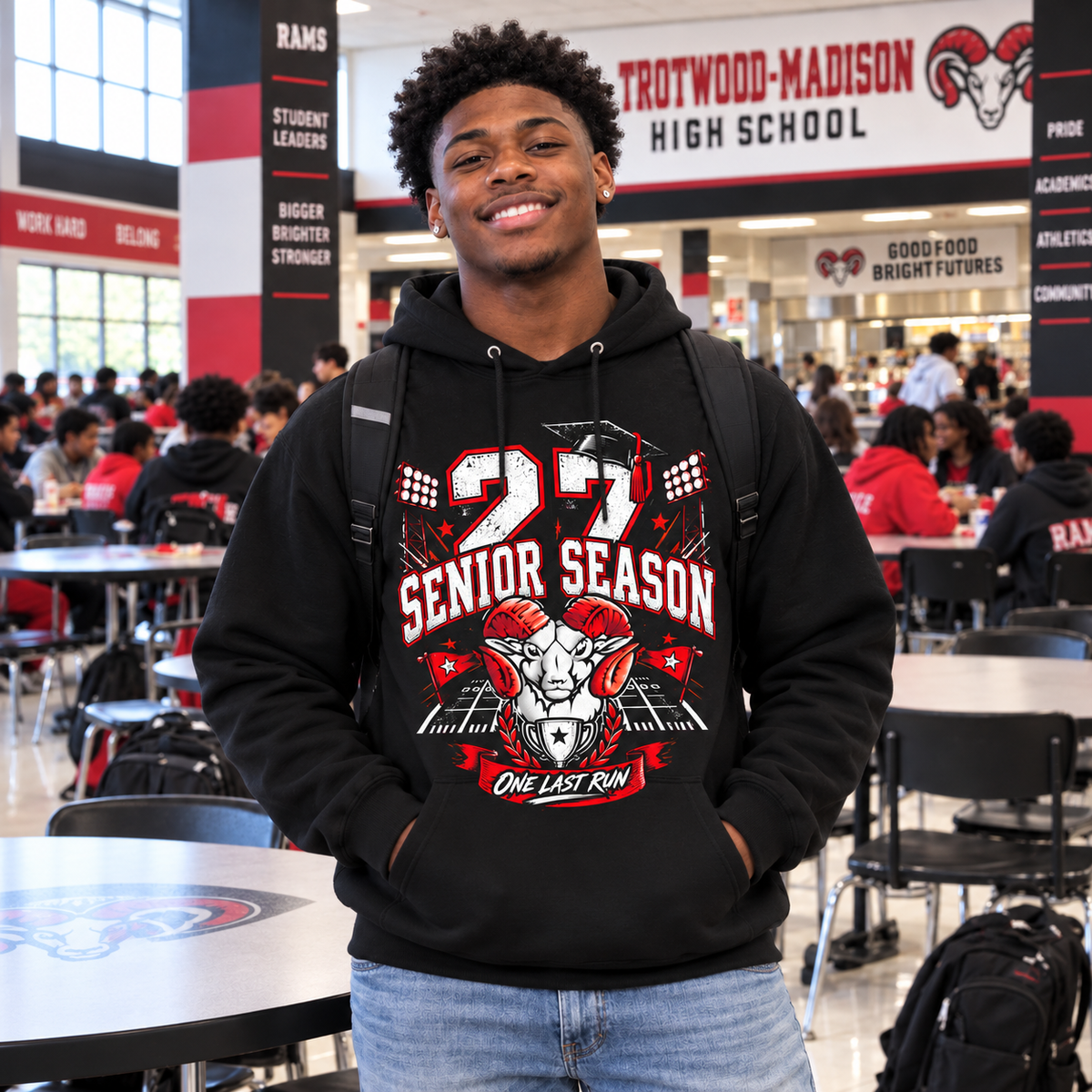 Trotwood-Madison Rams Senior Season 2027 Unisex Hoodie