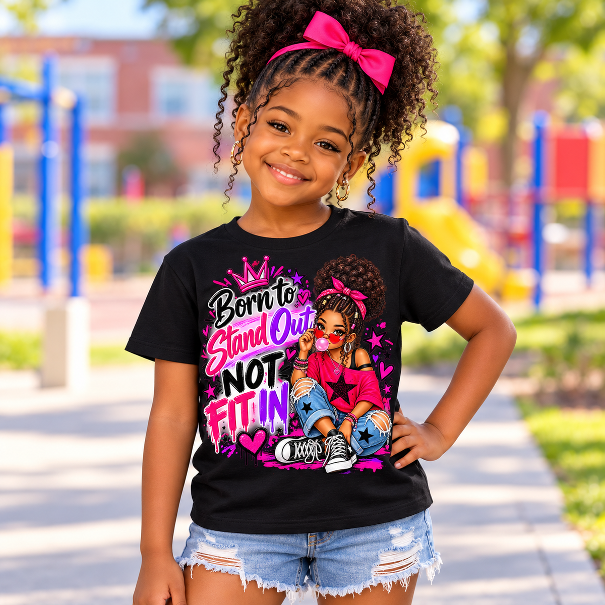 Born to Stand Out Girls Graphic Tee