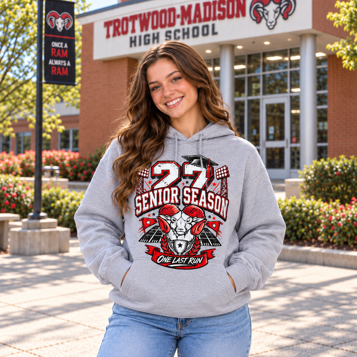 Trotwood-Madison Rams Senior Season 2027 Unisex Hoodie