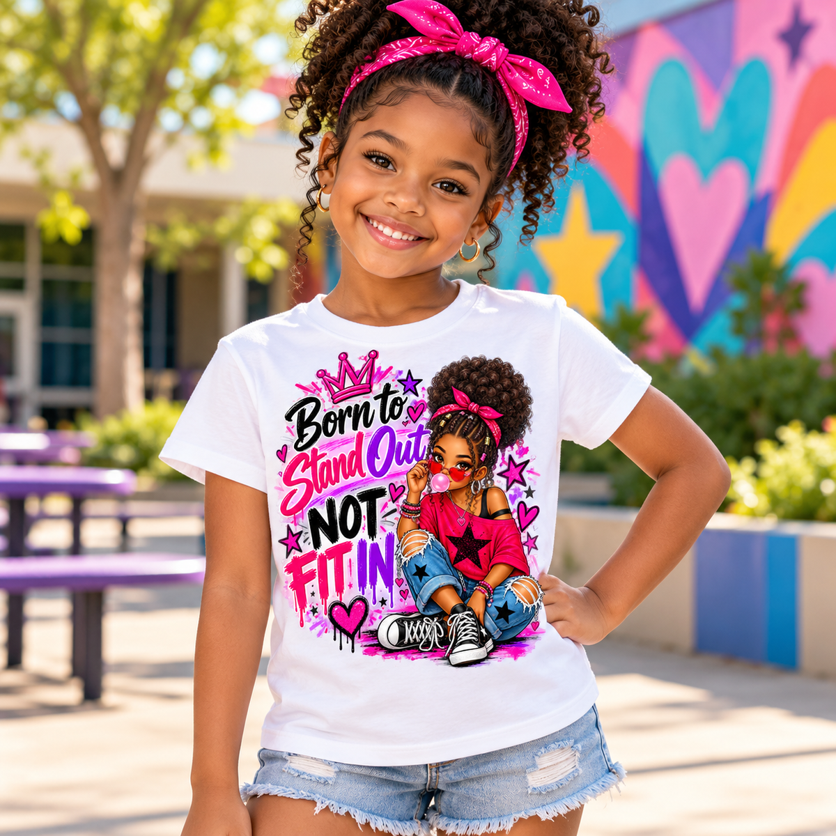 Born to Stand Out Girls Graphic Tee