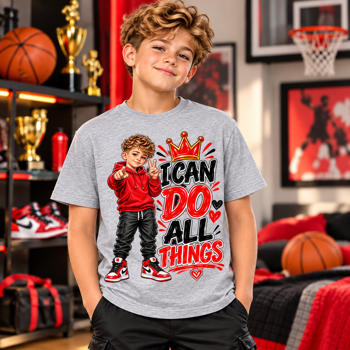 I Can Do All Things Boys Graphic Tee