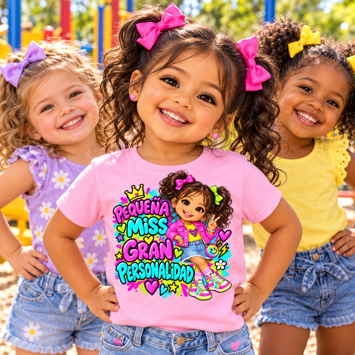 Little Miss Big Personality Toddler Graphic Tee/Pequeña Miss Gran Personalidad