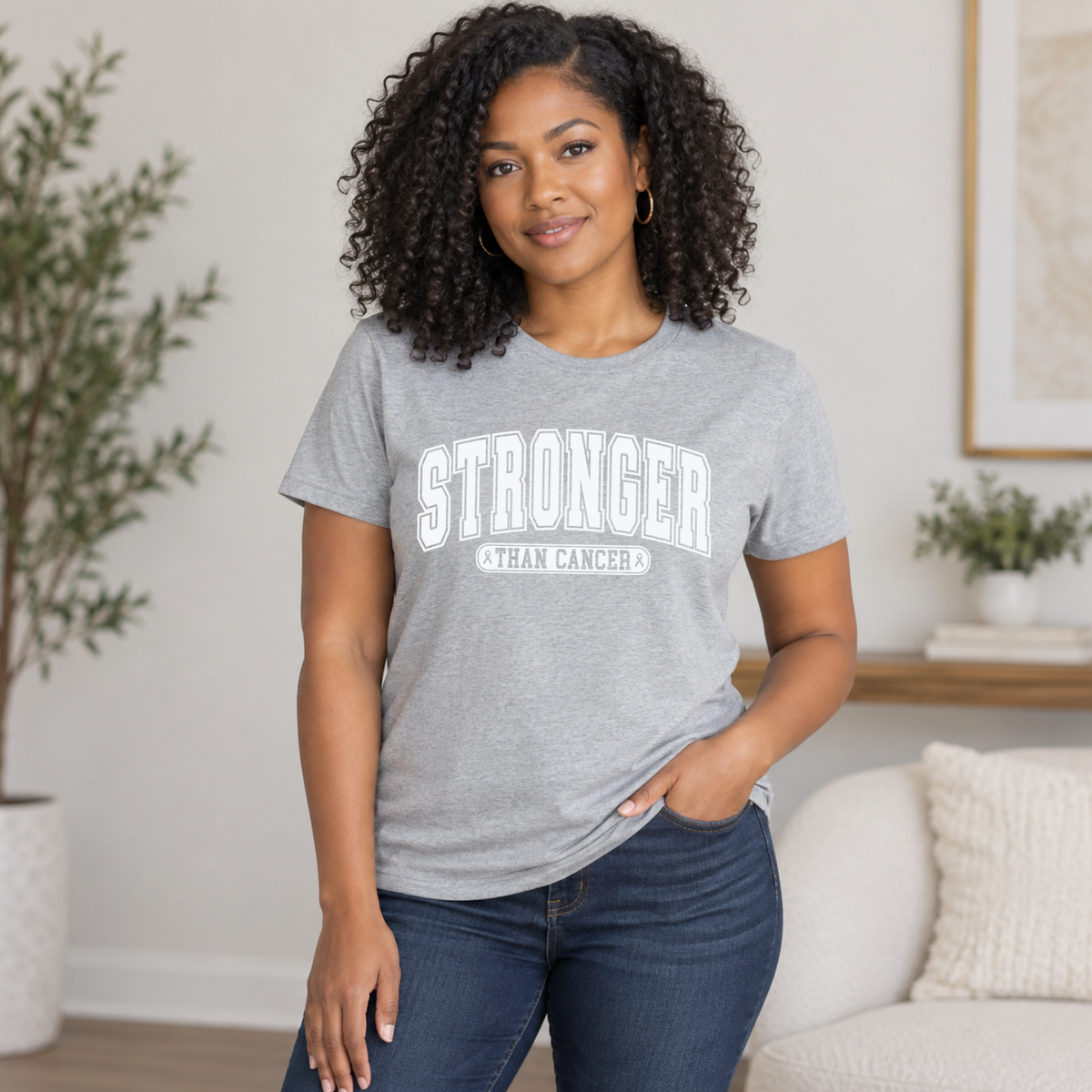Stronger Than Cancer Breast Cancer Awareness Shirt