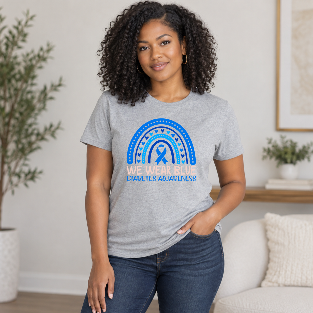 We Wear Blue Diabetes Awareness Shirt