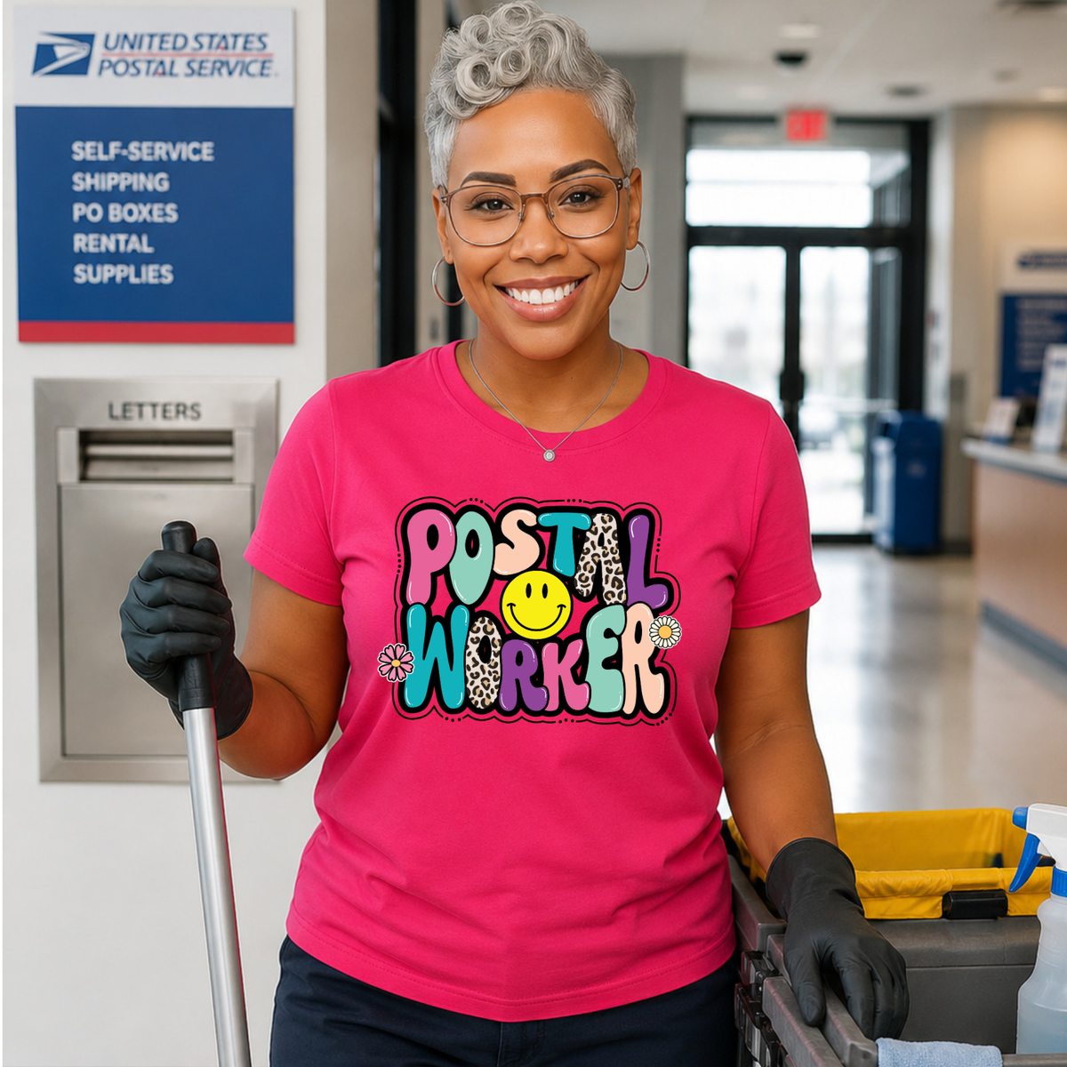 Colorful USPS Postal Worker Shirt