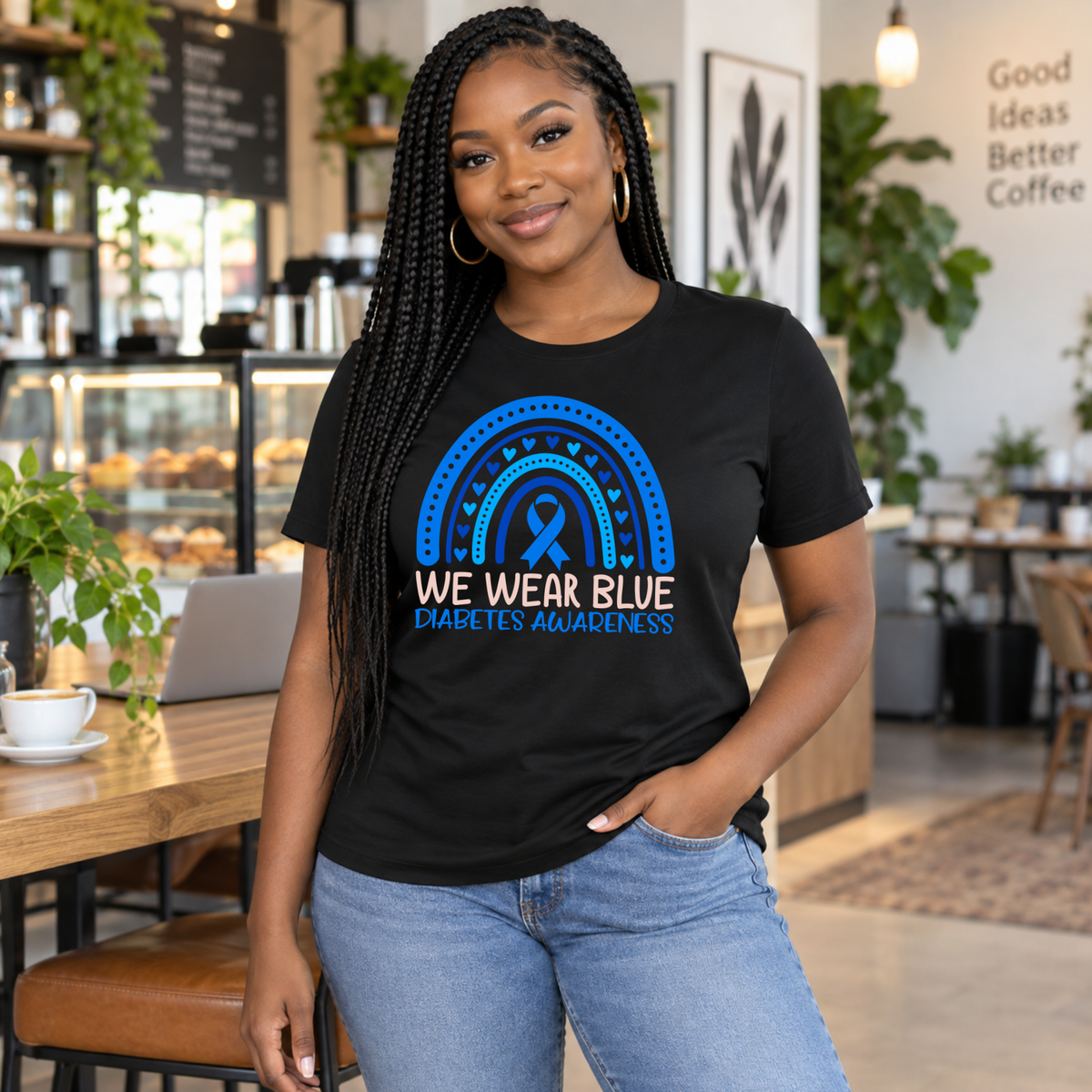 We Wear Blue Diabetes Awareness Shirt