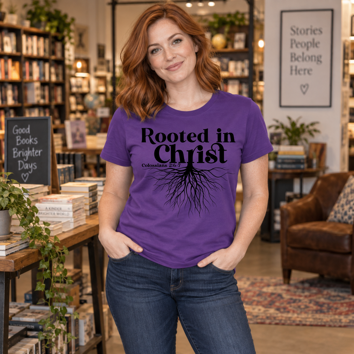 Rooted in Christ Scripture Shirt | Colossians 2:6–7 Tee