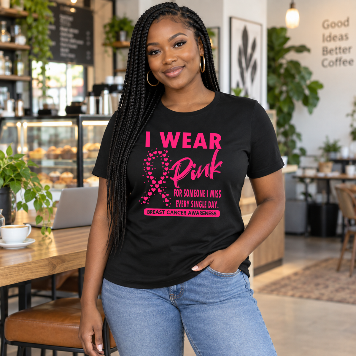I Wear Pink for Someone I Miss Breast Cancer Awareness Shirt