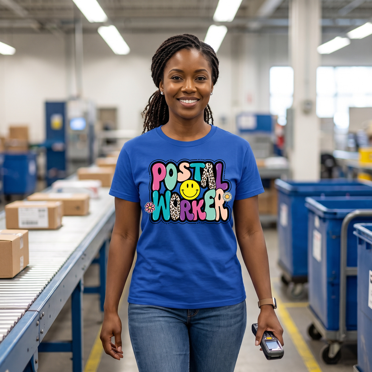 Colorful USPS Postal Worker Shirt
