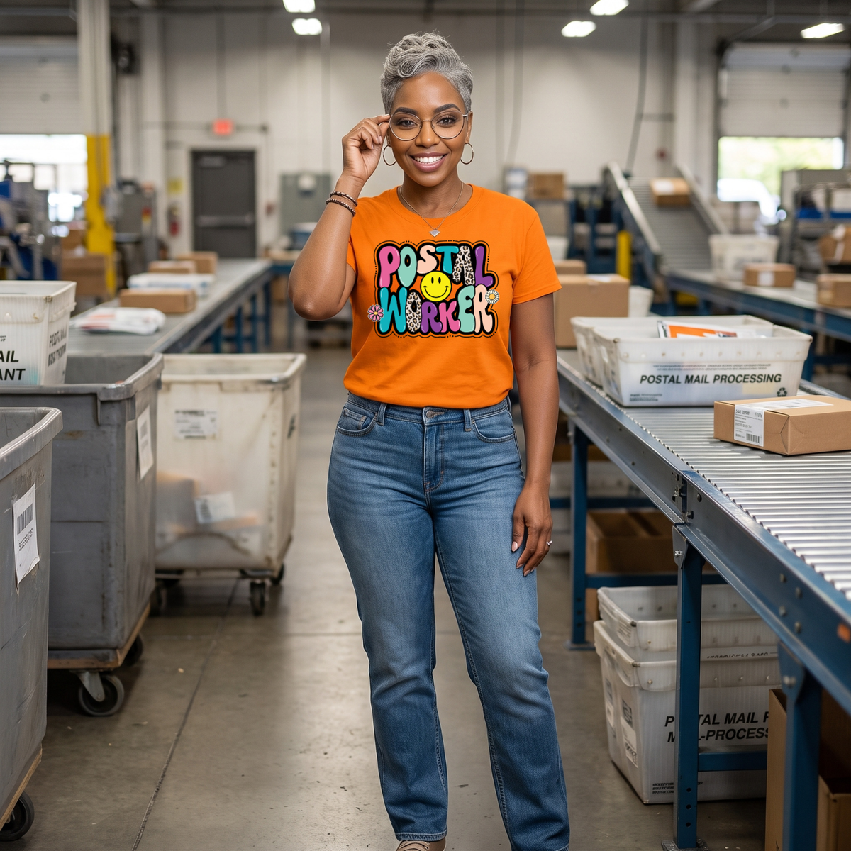 Colorful USPS Postal Worker Shirt