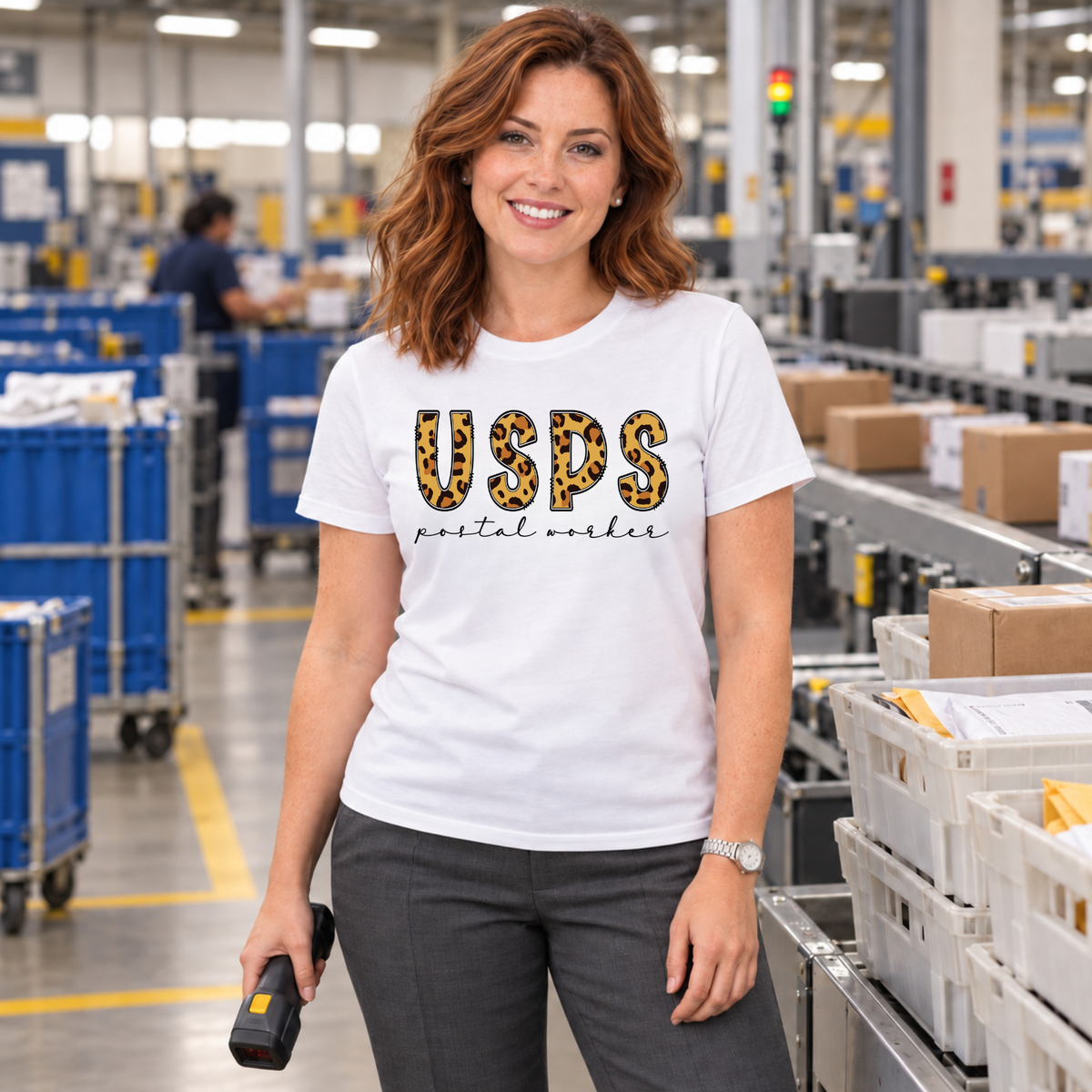 USPS Postal Worker Leopard Print Tee