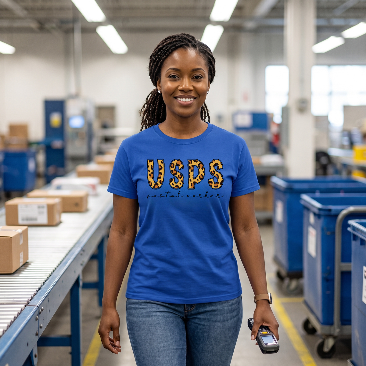 USPS Postal Worker Leopard Print Tee