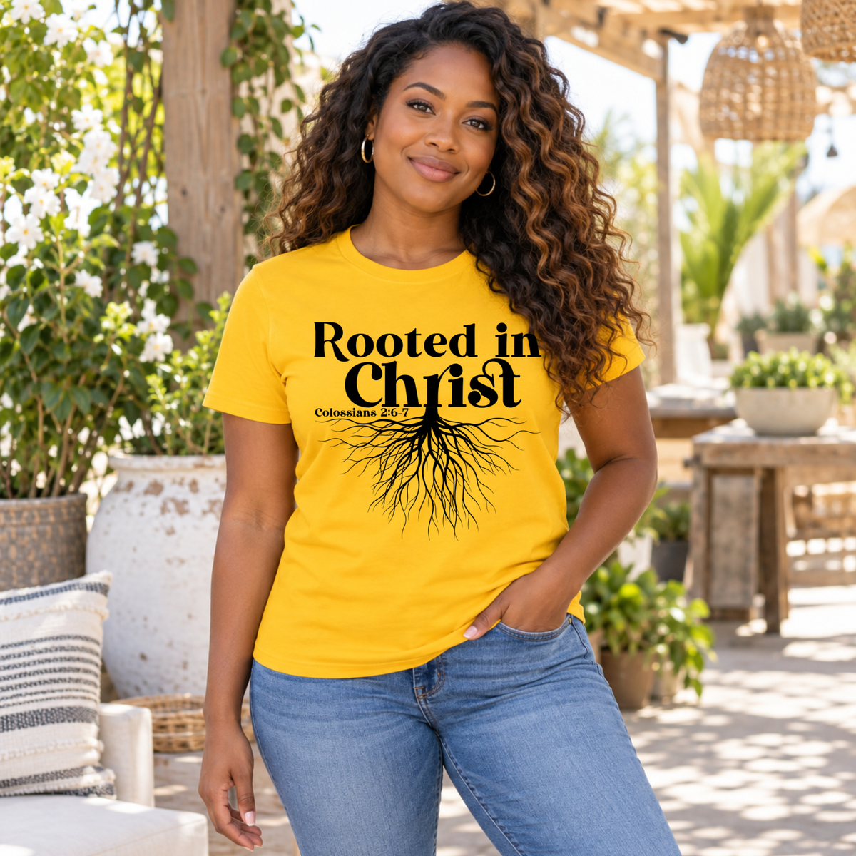 Rooted in Christ Scripture Shirt | Colossians 2:6–7 Tee