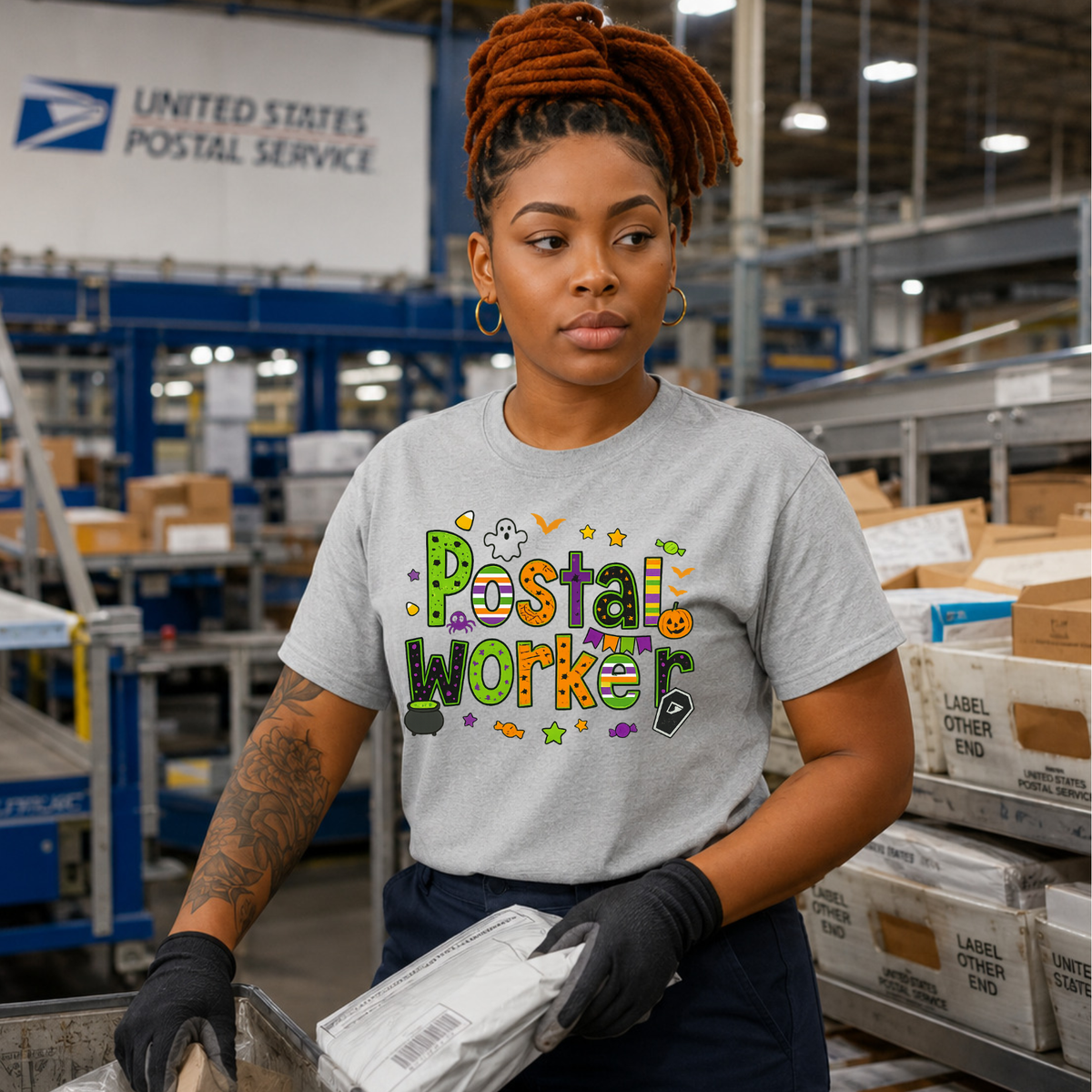 Halloween USPS Postal Worker Shirt