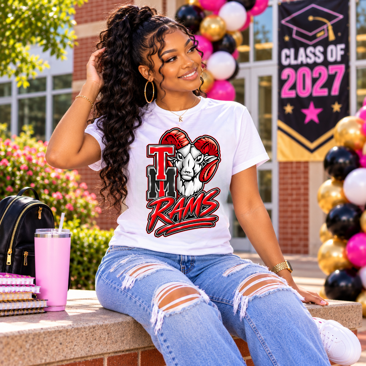 Trotwood-Madison Rams Spirit T-Shirt | TM Rams School Pride Graphic Tee