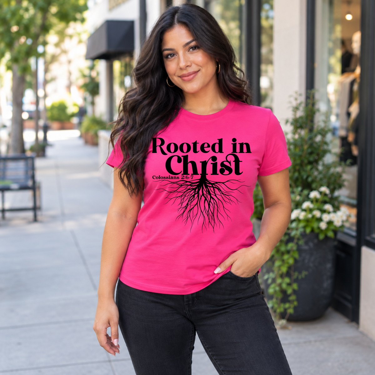 Rooted in Christ Scripture Shirt | Colossians 2:6–7 Tee