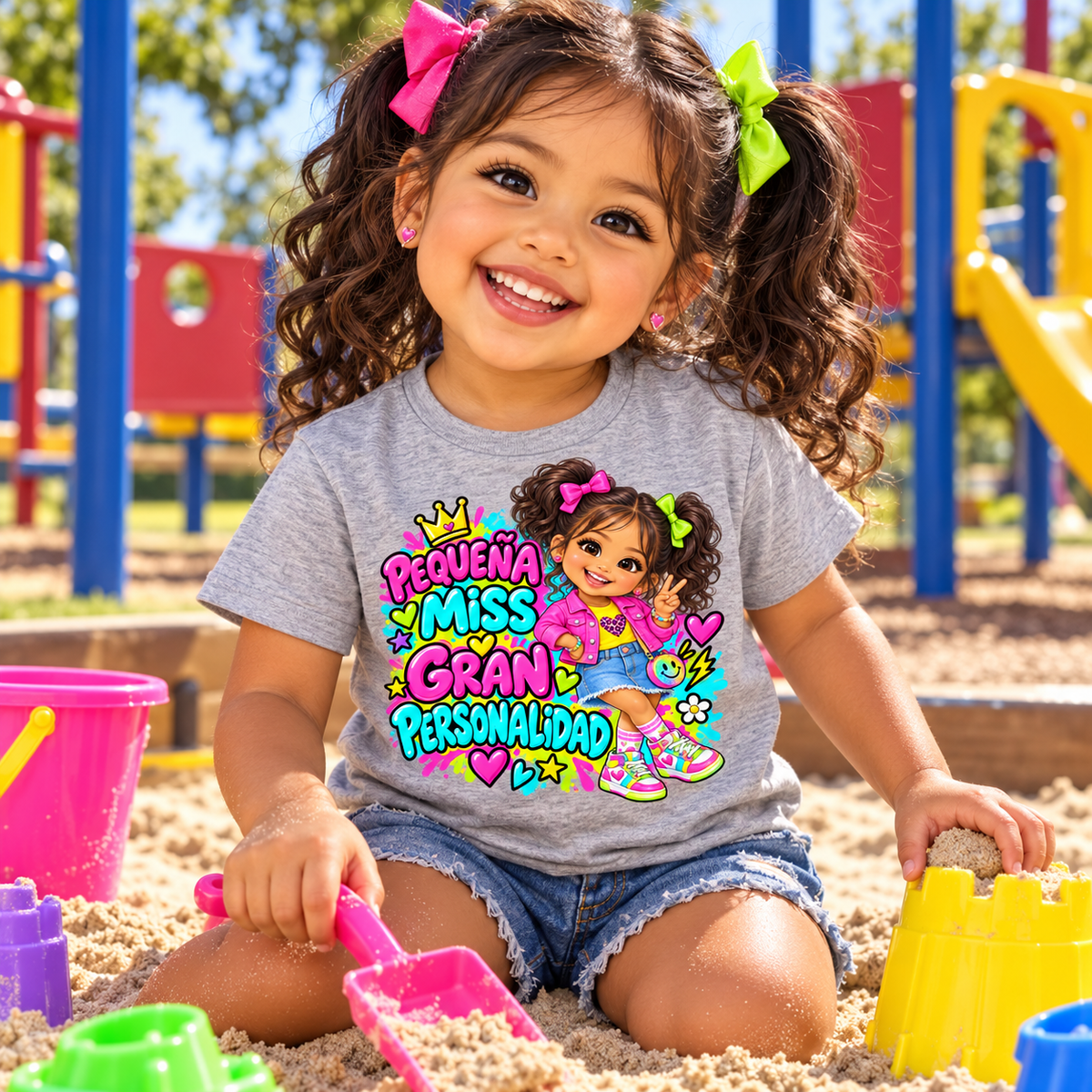 Little Miss Big Personality Toddler Graphic Tee/Pequeña Miss Gran Personalidad