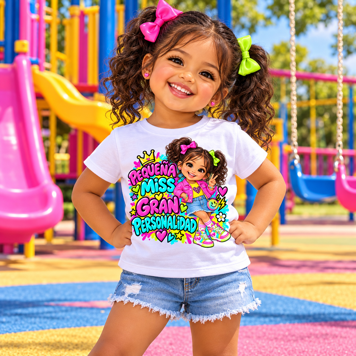 Little Miss Big Personality Toddler Graphic Tee/Pequeña Miss Gran Personalidad