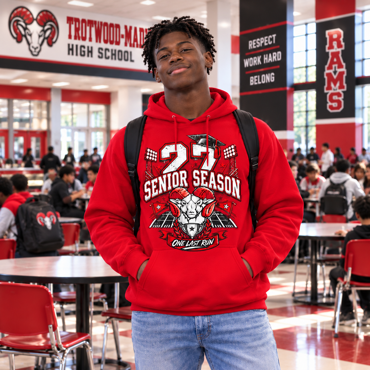 Trotwood-Madison Rams Senior Season 2027 Unisex Hoodie