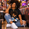 Afro Queen Graphic T-Shirt | Natural Hair Statement Tee