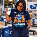 Why Bother? Postal Life Graphic T-Shirt | Funny Mail Handler & Clerk Tee
